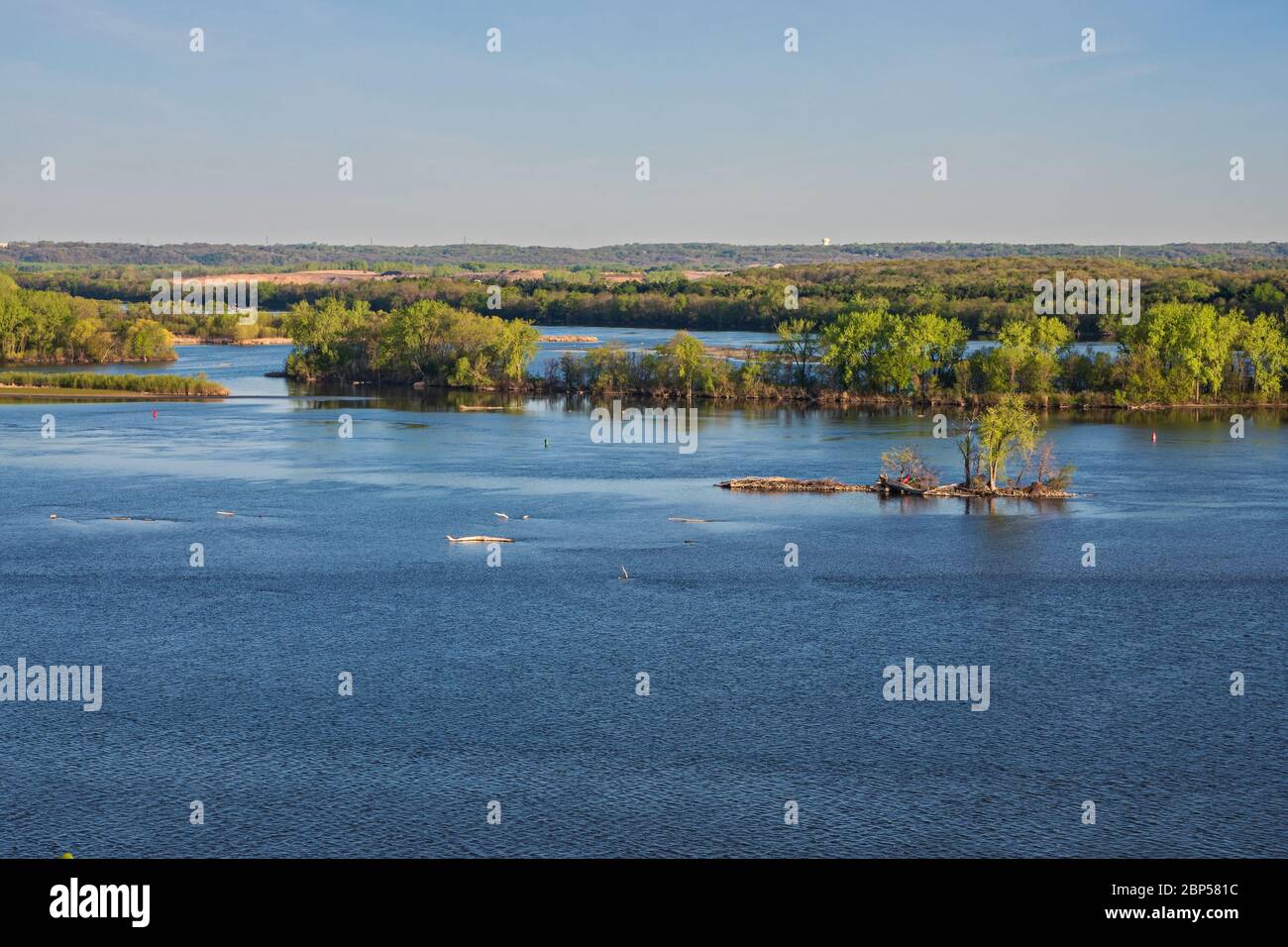 canaux et îles du fleuve mississippi au parc spring lake près de hastings Banque D'Images