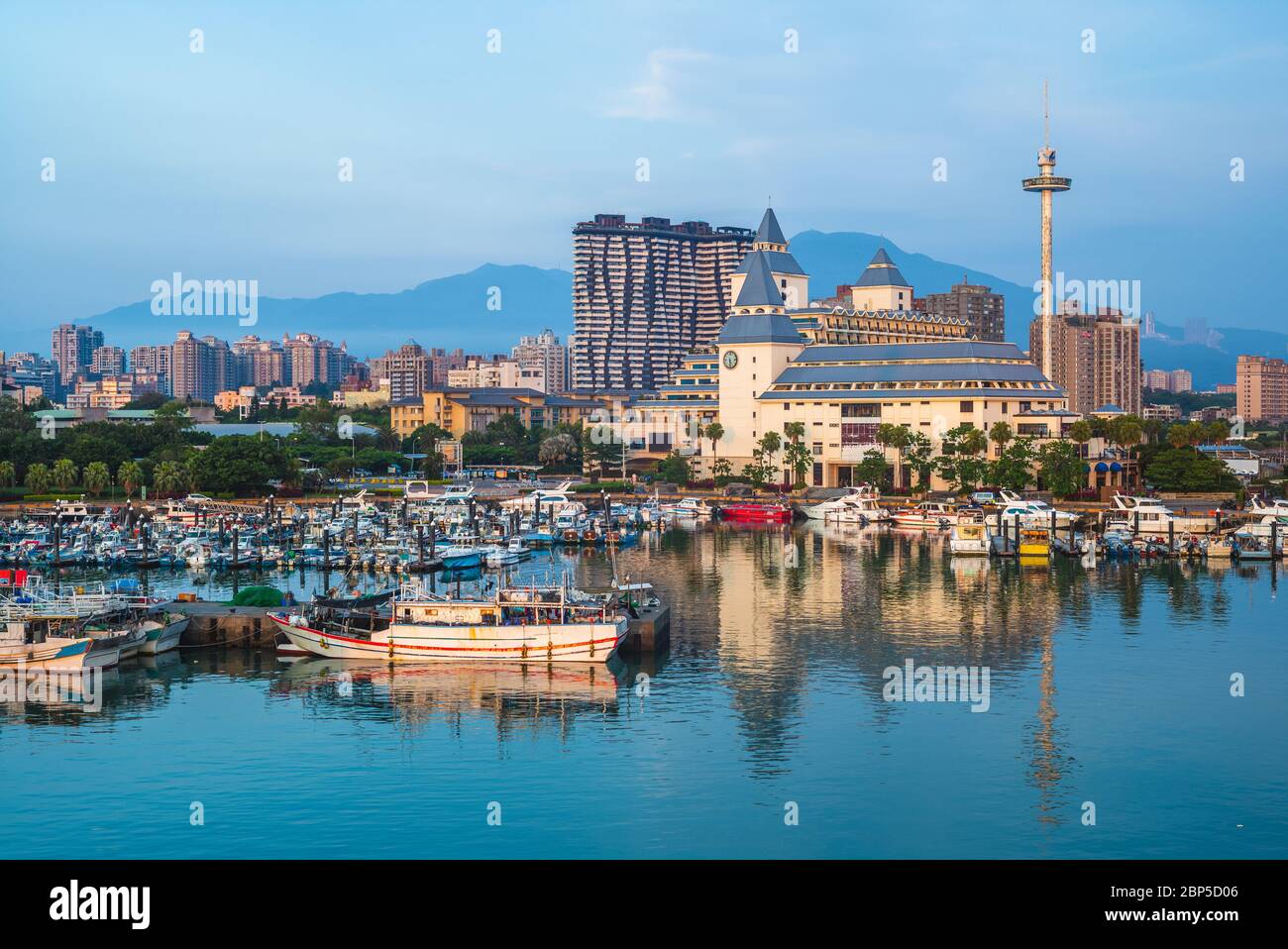 Décor du quai des pêcheurs à taipei, taïwan Banque D'Images
