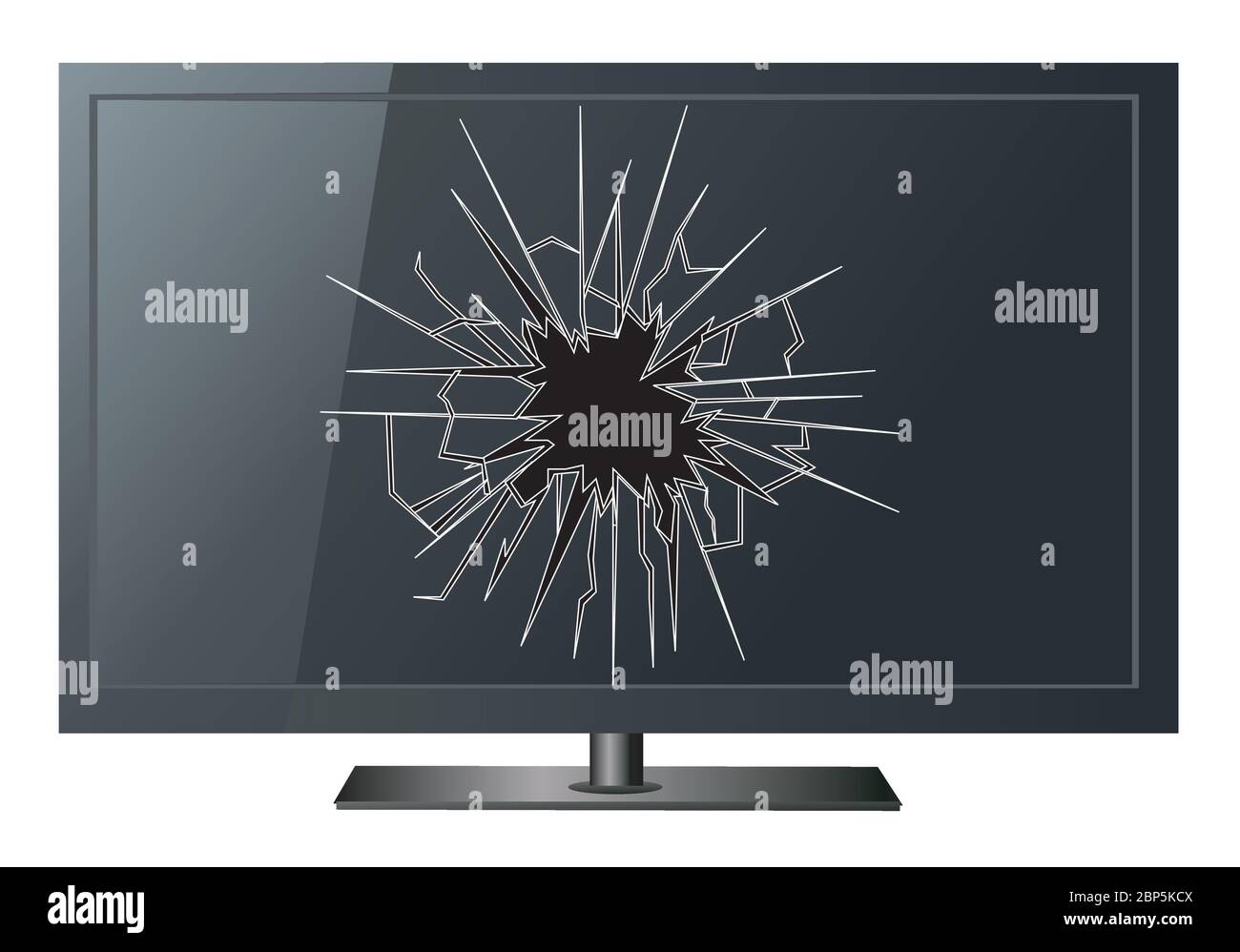 Verre concassé à la main, vector illustration Illustration de Vecteur