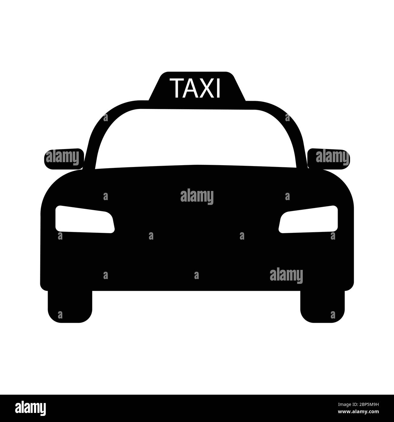 Taxi voiture automobile. Pictogramme simple de cabine de taxi noir et blanc. Vecteur EPS Illustration de Vecteur