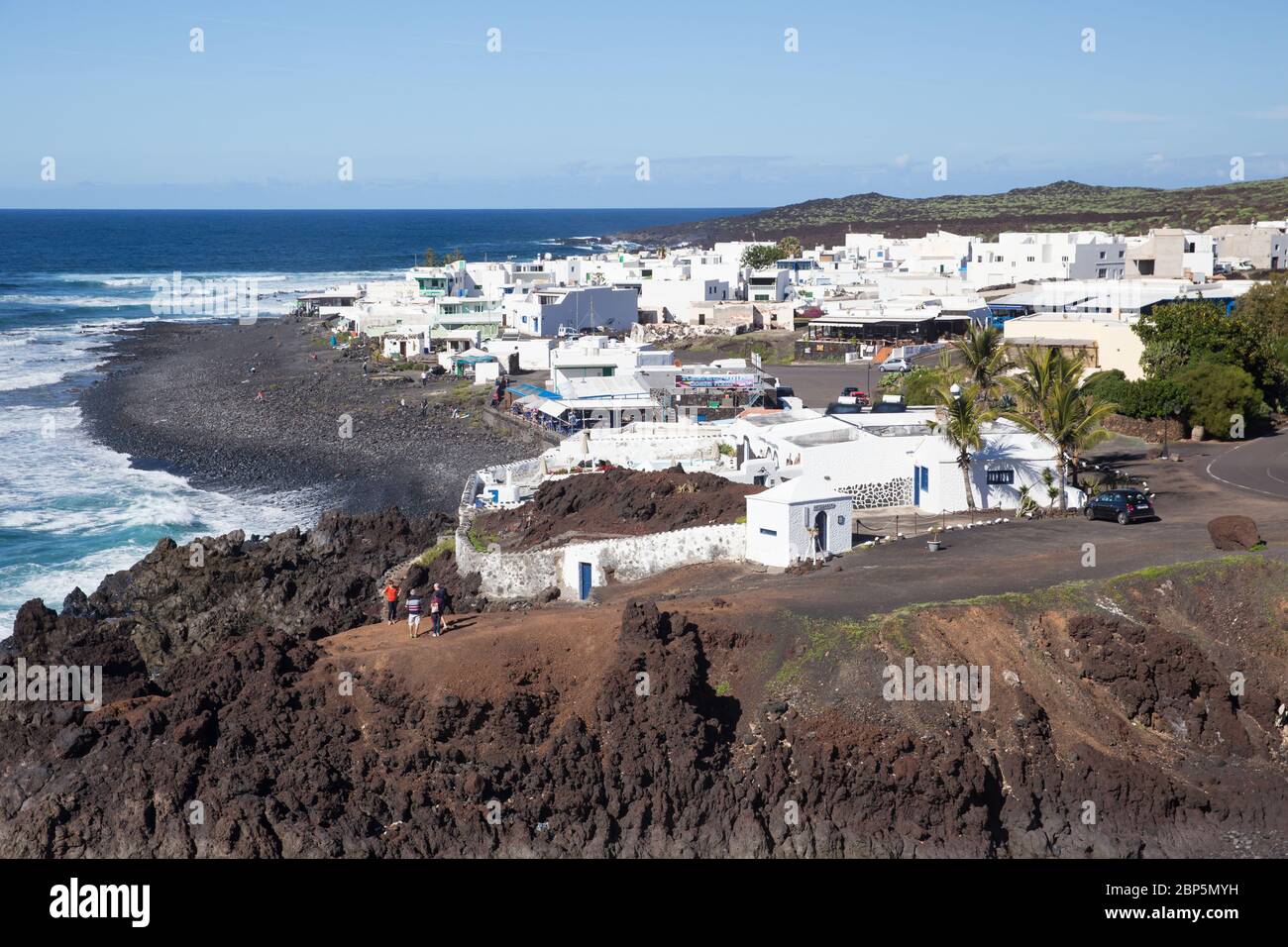 LANZAROTE, ESPAGNE - 28 NOVEMBRE 2016 : vue sur El Golfo, près du lagon vert, à Lanzarote, îles Canaries, Espagne Banque D'Images