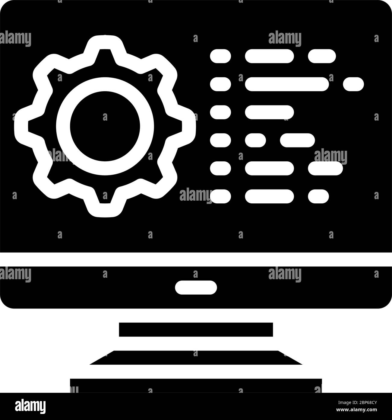 Icône développement de code informatique Illustration de Vecteur