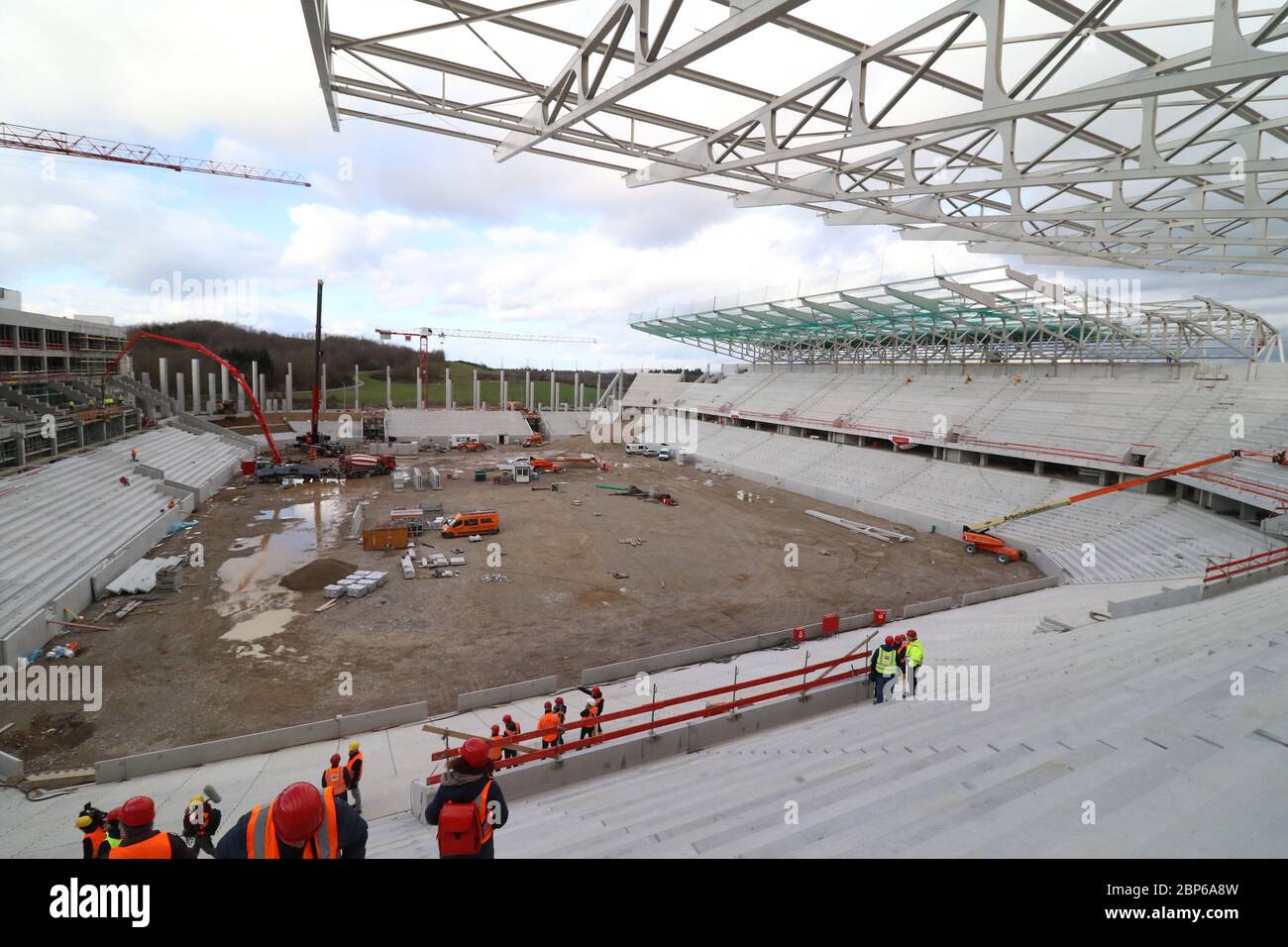 État d'avancement du projet Nouveau stade SC Freiburg Banque D'Images
