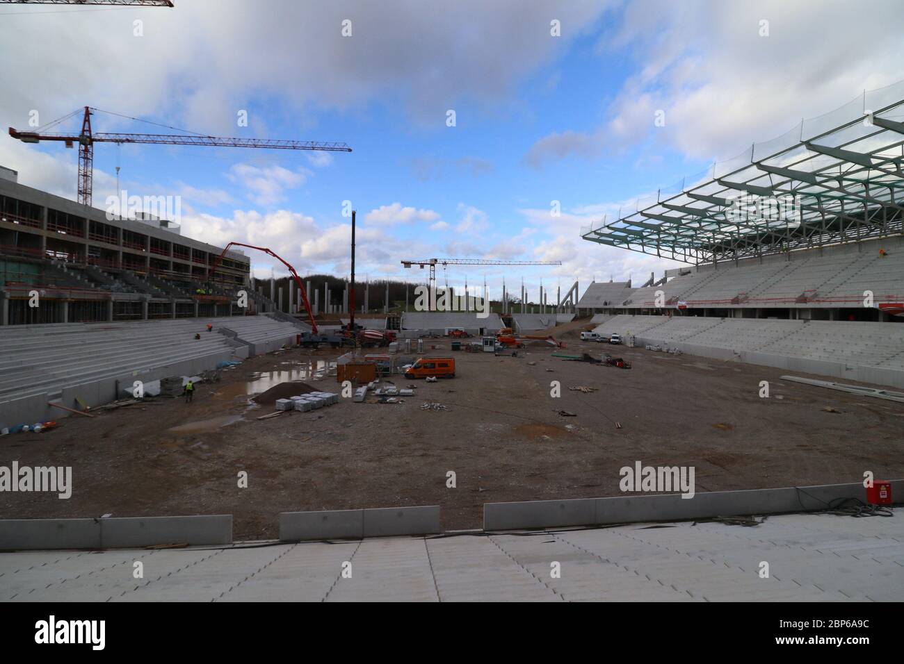 État d'avancement du projet Nouveau stade SC Freiburg Banque D'Images