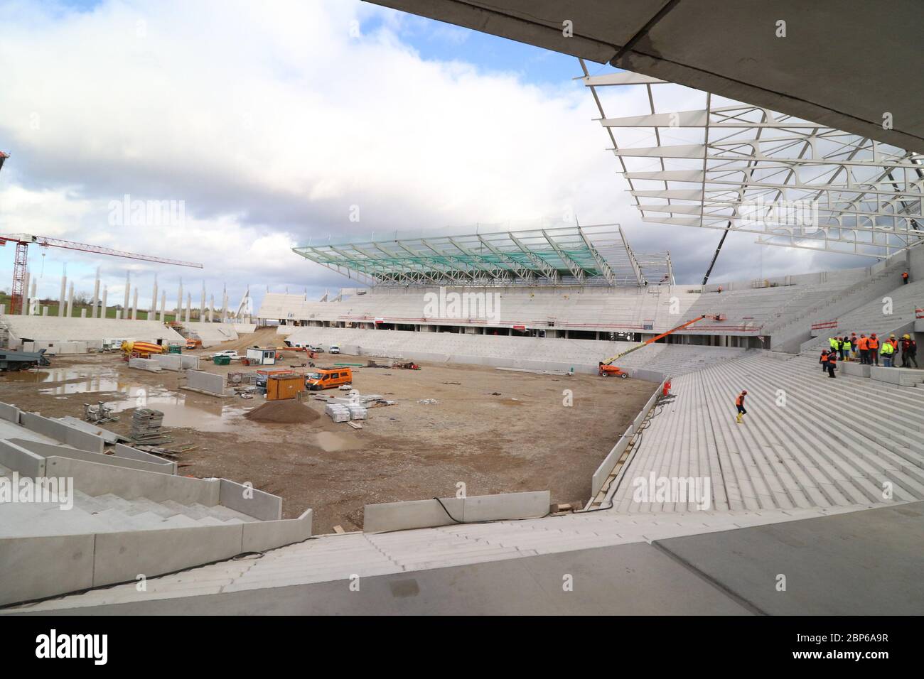 État d'avancement du projet Nouveau stade SC Freiburg Banque D'Images