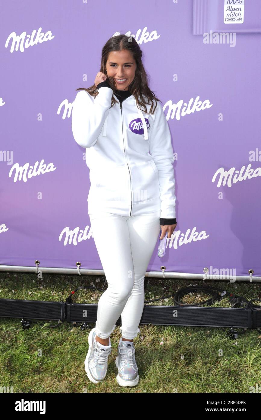 Sarah Lombardi, Milka Charity Blobbing-Event am Stadtparksee, Hambourg, 22.05.2019 Banque D'Images