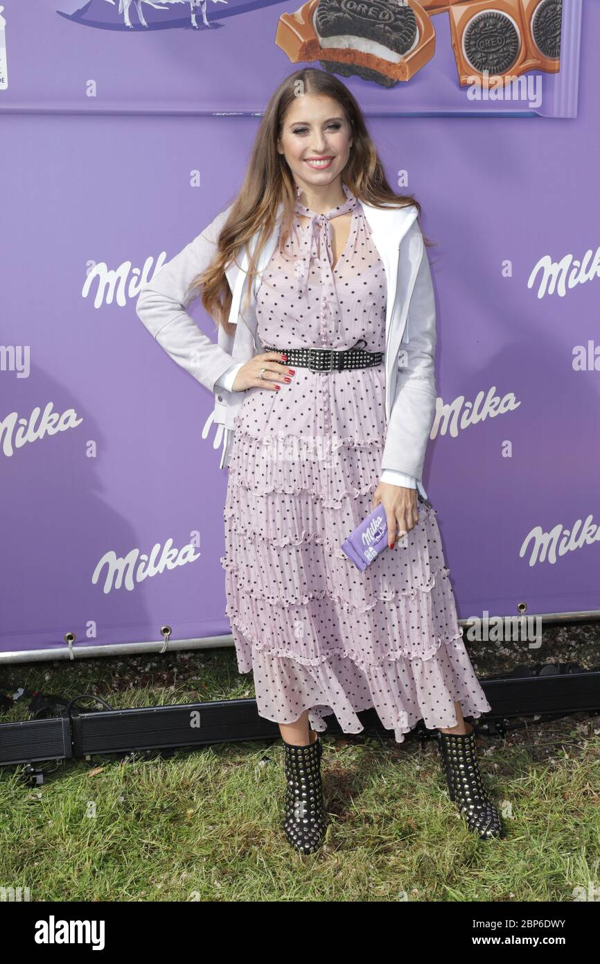 Cathy Hummels, Milka Charity Blobbing-Event am Stadtparksee, Hambourg, 22.05.2019 Banque D'Images