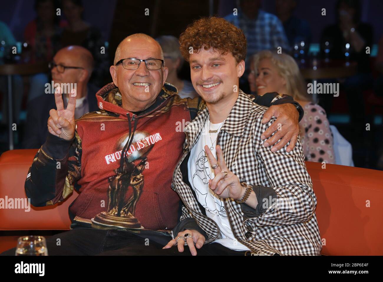 Jannik Diefenbach et le grand-père Alojz Abram,NDR talk show du studio à Lokstedt,Hambourg,24.05.2019 Banque D'Images