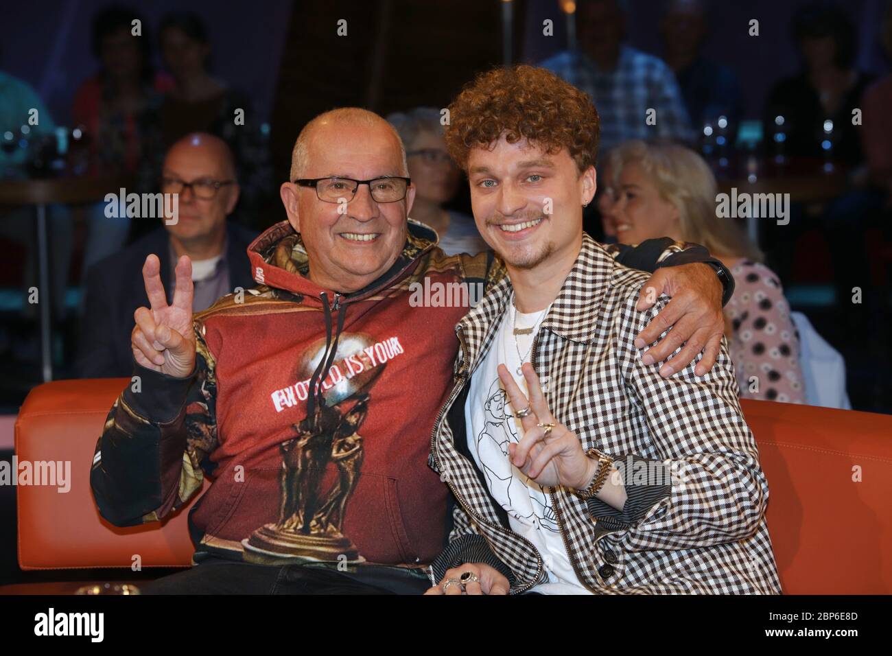 Jannik Diefenbach et le grand-père Alojz Abram,NDR talk show du studio à Lokstedt,Hambourg,24.05.2019 Banque D'Images