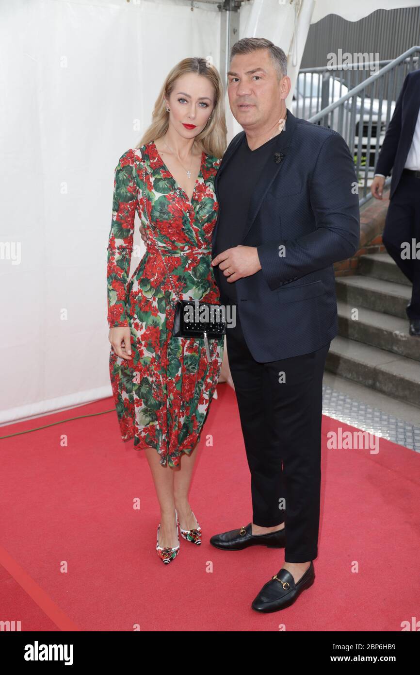 Dariusz Tiger Michalczewski avec sa femme Barbara, événement de retour de la promotion de boîte d'univers à la Grande Elbstrasse,Hambourg,15.06.2019 Banque D'Images