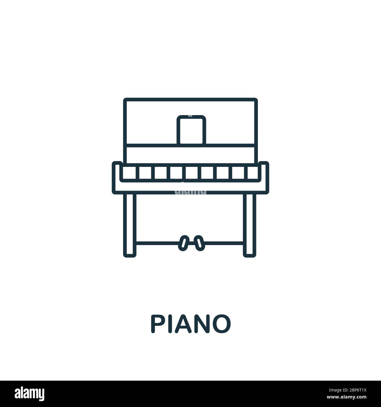Icône de piano de la collection musicale. Ligne simple icône Piano pour  modèles, web design et infographies Image Vectorielle Stock - Alamy