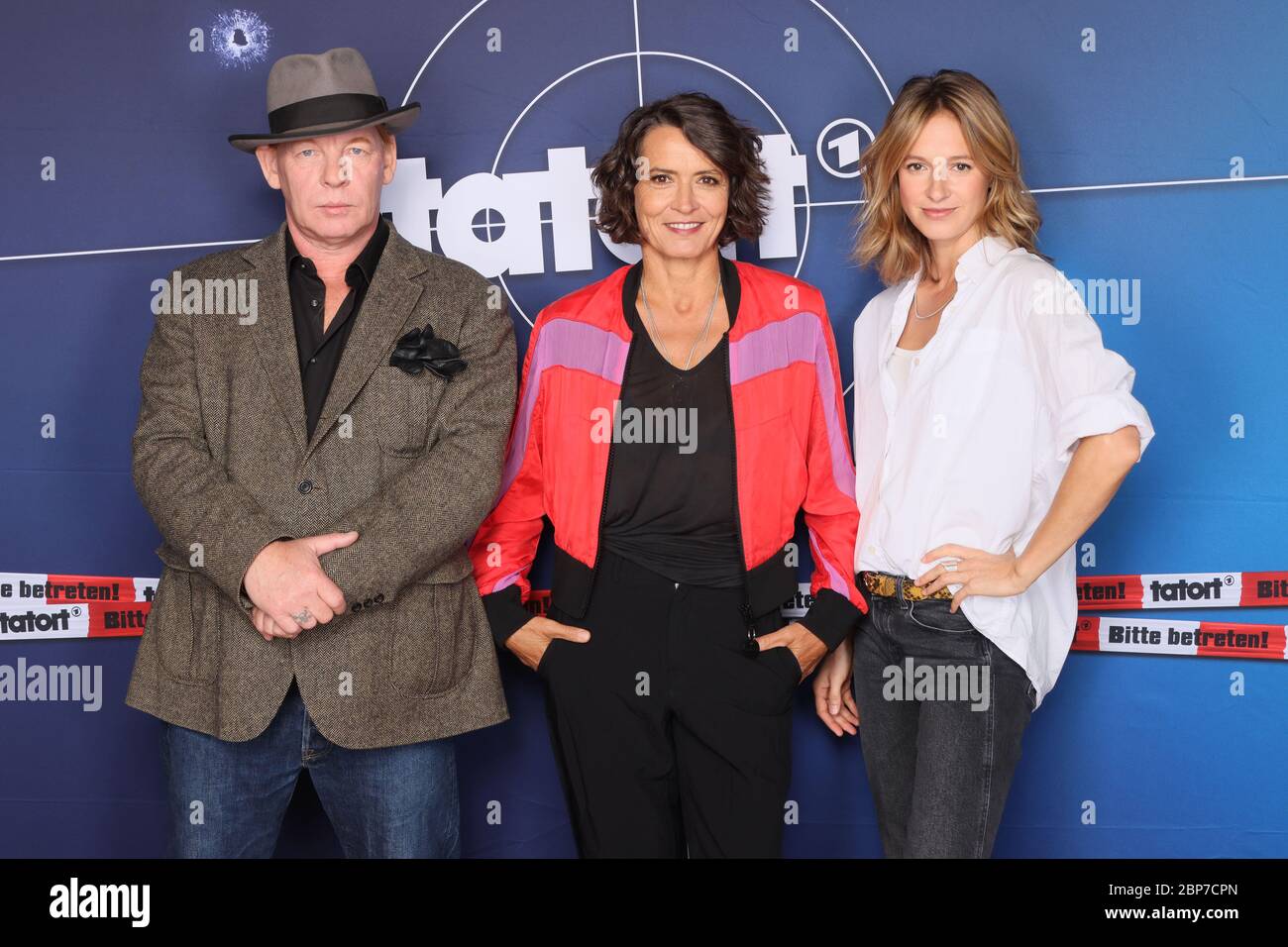 Lisa Bitter , Ulrike Folkerts, Ben Becker, Photocall 30 Jahre Lena, Taort, Tanzschule la Yumba Hamburg, 02.10.2019 Banque D'Images