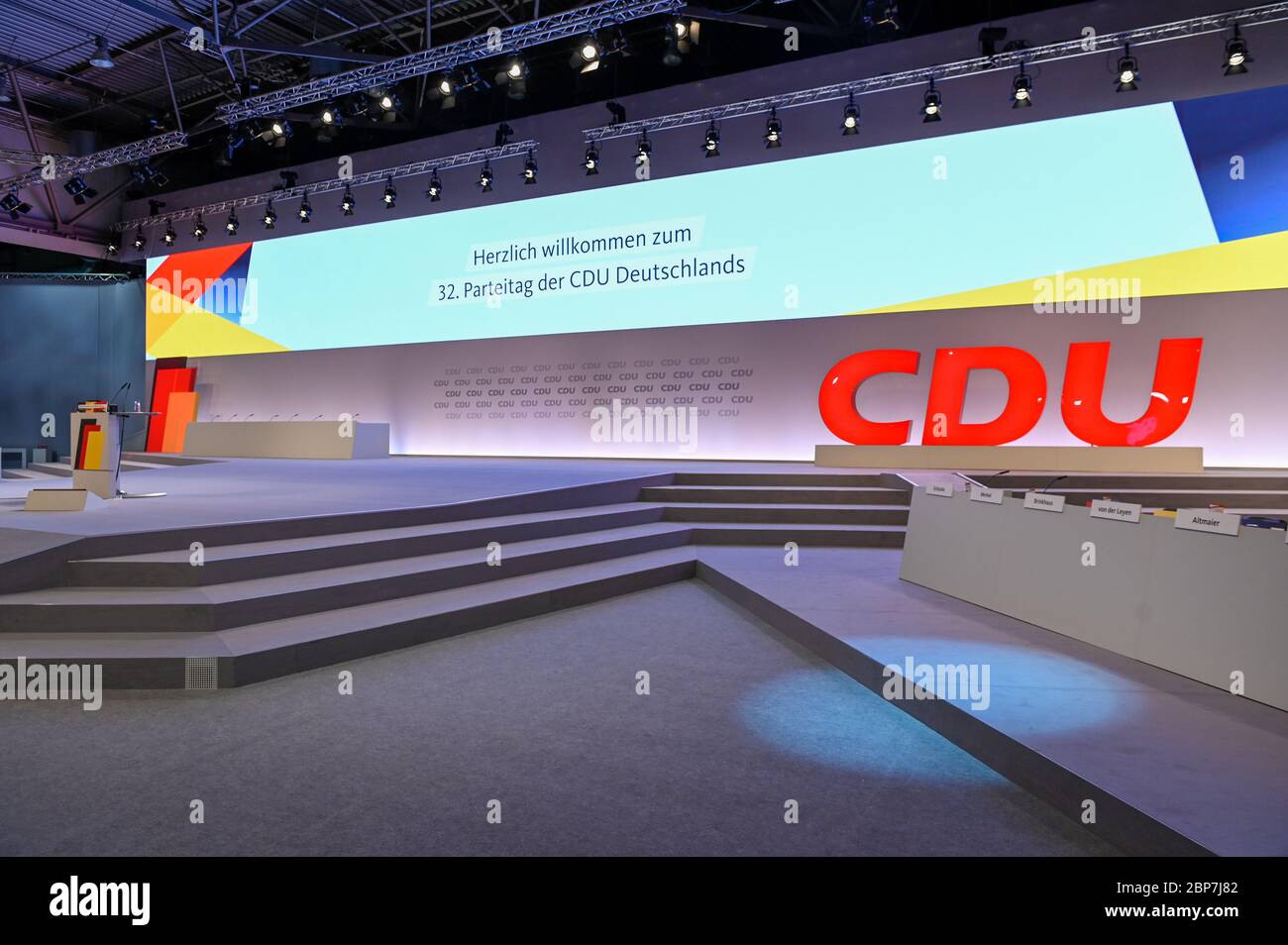 32. Parteitag der CDU Deutschland à Leipzig Banque D'Images