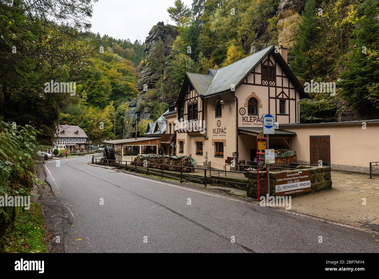 HrenSKO, RÉPUBLIQUE TCHÈQUE - 10 OCTOBRE 2019 : petit village situé dans la partie nord-ouest de la Bohême, à la frontière entre la République tchèque et l'Allemagne. Banque D'Images