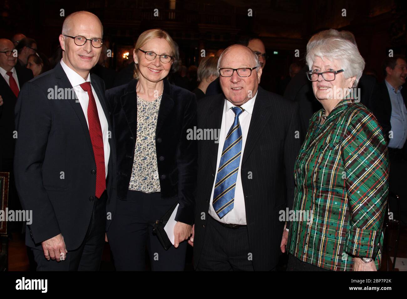 Petr Tschentscher & Eva Maria,Uwe & Ilka Seeler,Prix de la citoyenneté honoraire à Kirsten Boie,Hôtel de ville de Hambourg,18.12.2019 Banque D'Images