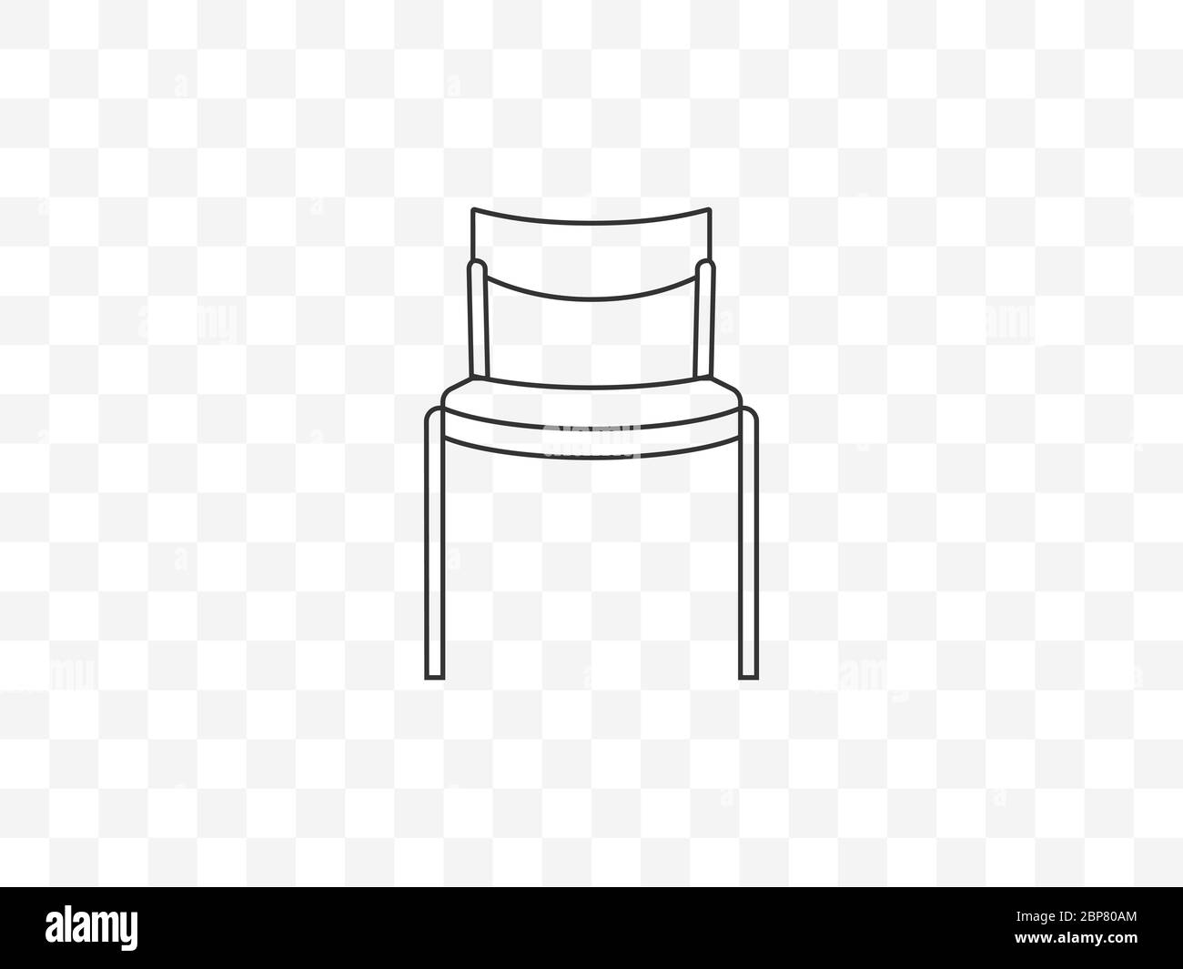Chaise, icône de mobilier. Illustration vectorielle, conception plate. Illustration de Vecteur