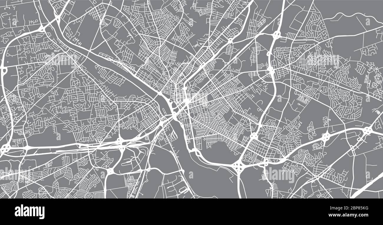 Plan urbain vectoriel de Trenton, États-Unis. Capitale de l'État du New Jersey Illustration de Vecteur