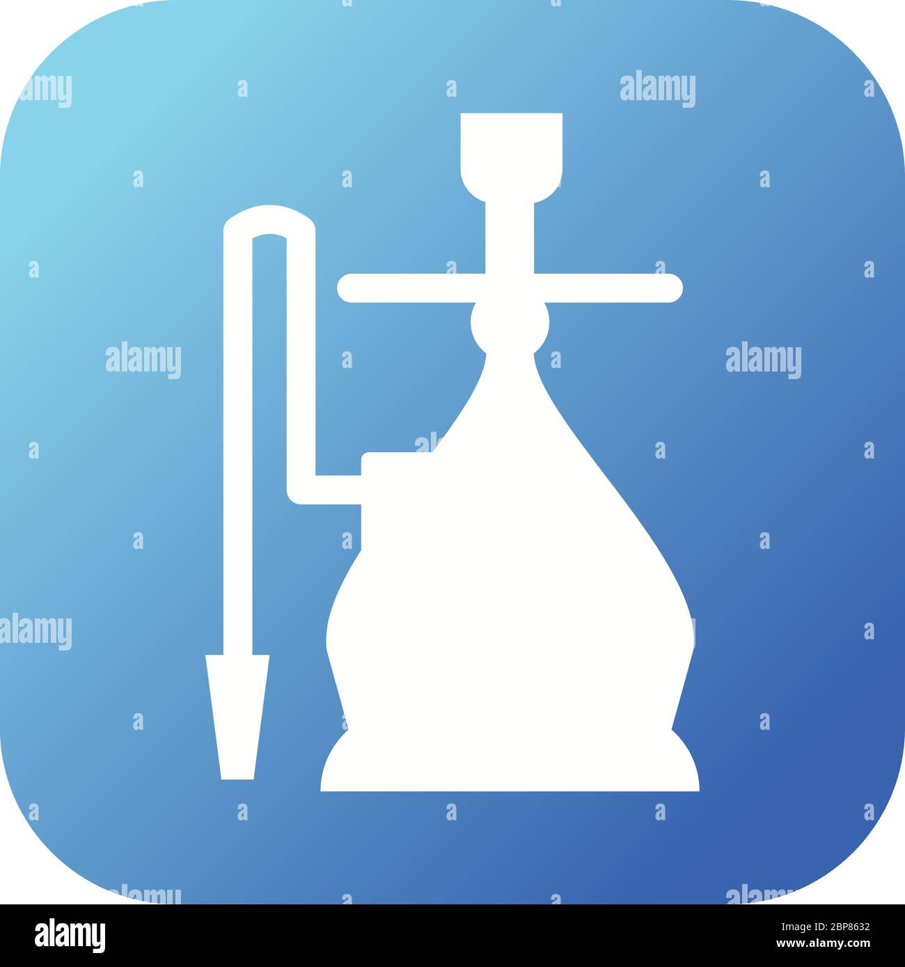 Magnifique icône Hookah Glyph Vector Illustration de Vecteur