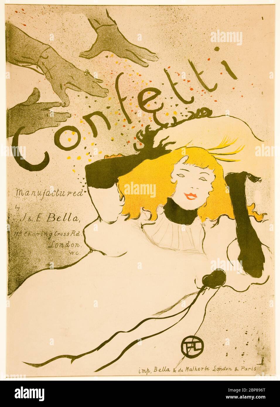 Henri de Toulouse-Lautrec, confetti, affiche 1894 Banque D'Images