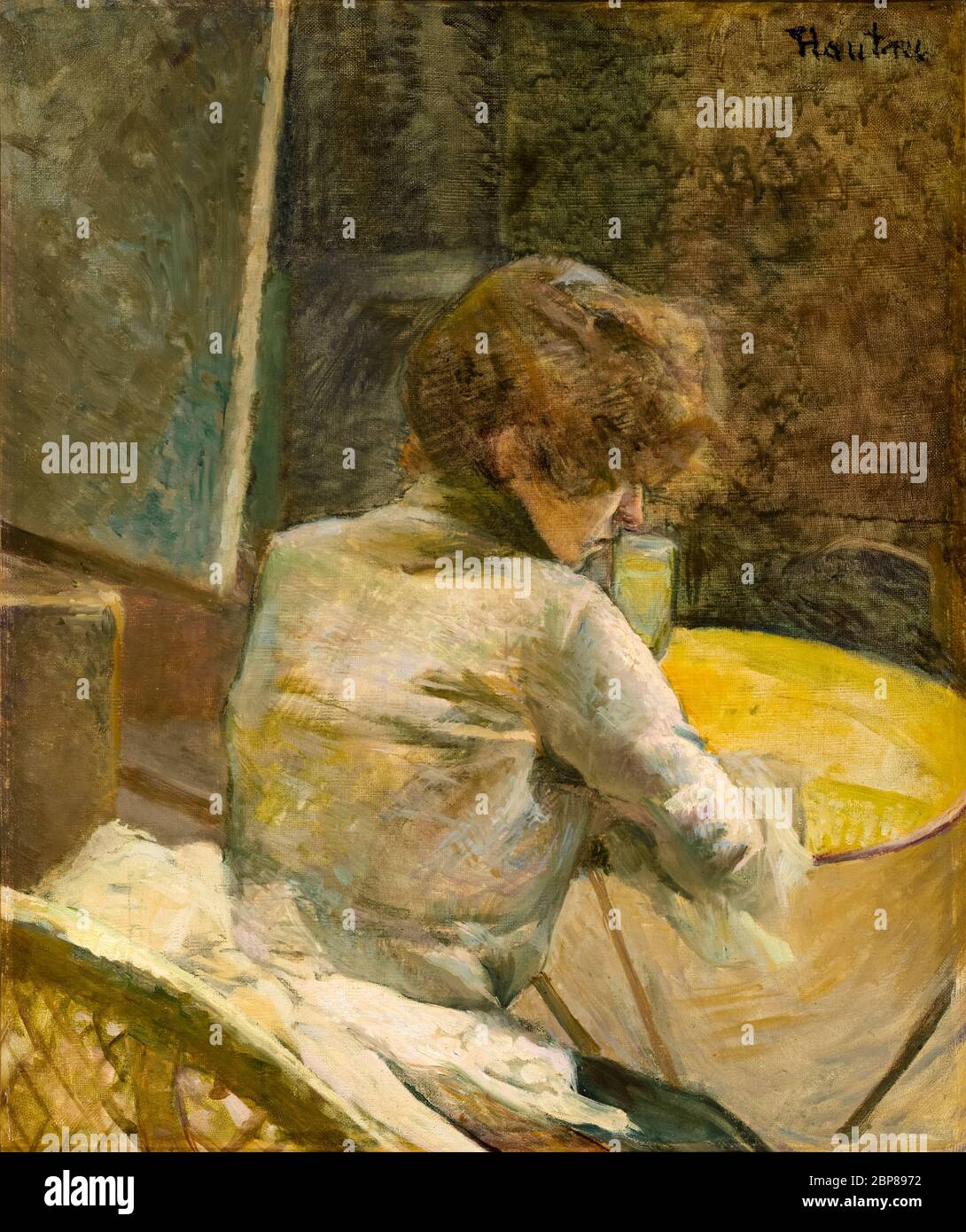 En attente, peinture par Henri de Toulouse-Lautrec, vers 1887 Banque D'Images