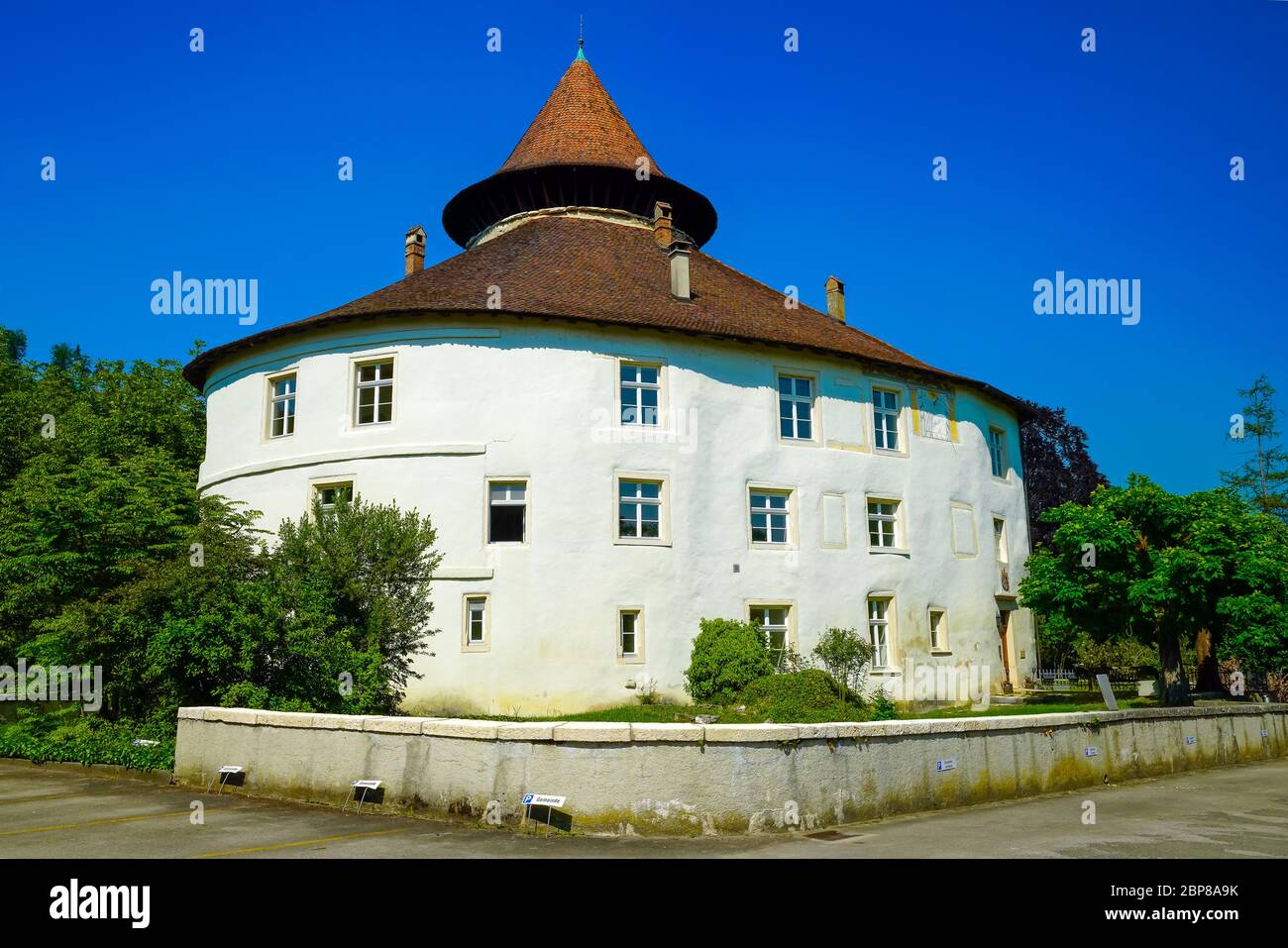 Château de Zwingen (château autour de la tour). Commune suisse du canton de Bâle, commune suisse du district de Laufen. Banque D'Images