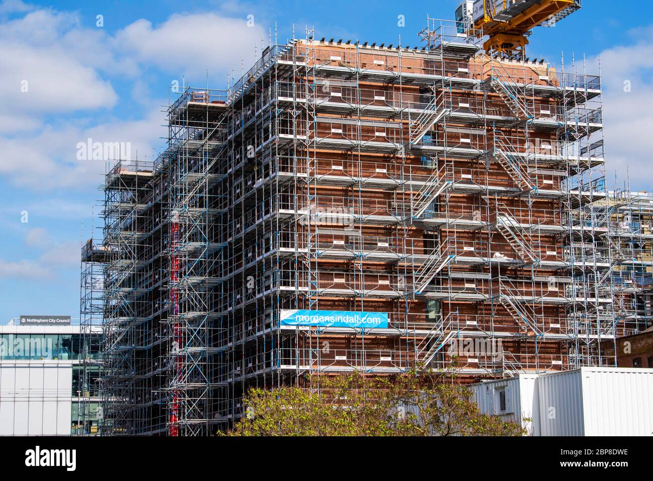 Morgan Sindall logement étudiant développement sur Station Street dans le centre ville de Nottingham, dans le tinghamshire Angleterre Royaume-Uni Banque D'Images