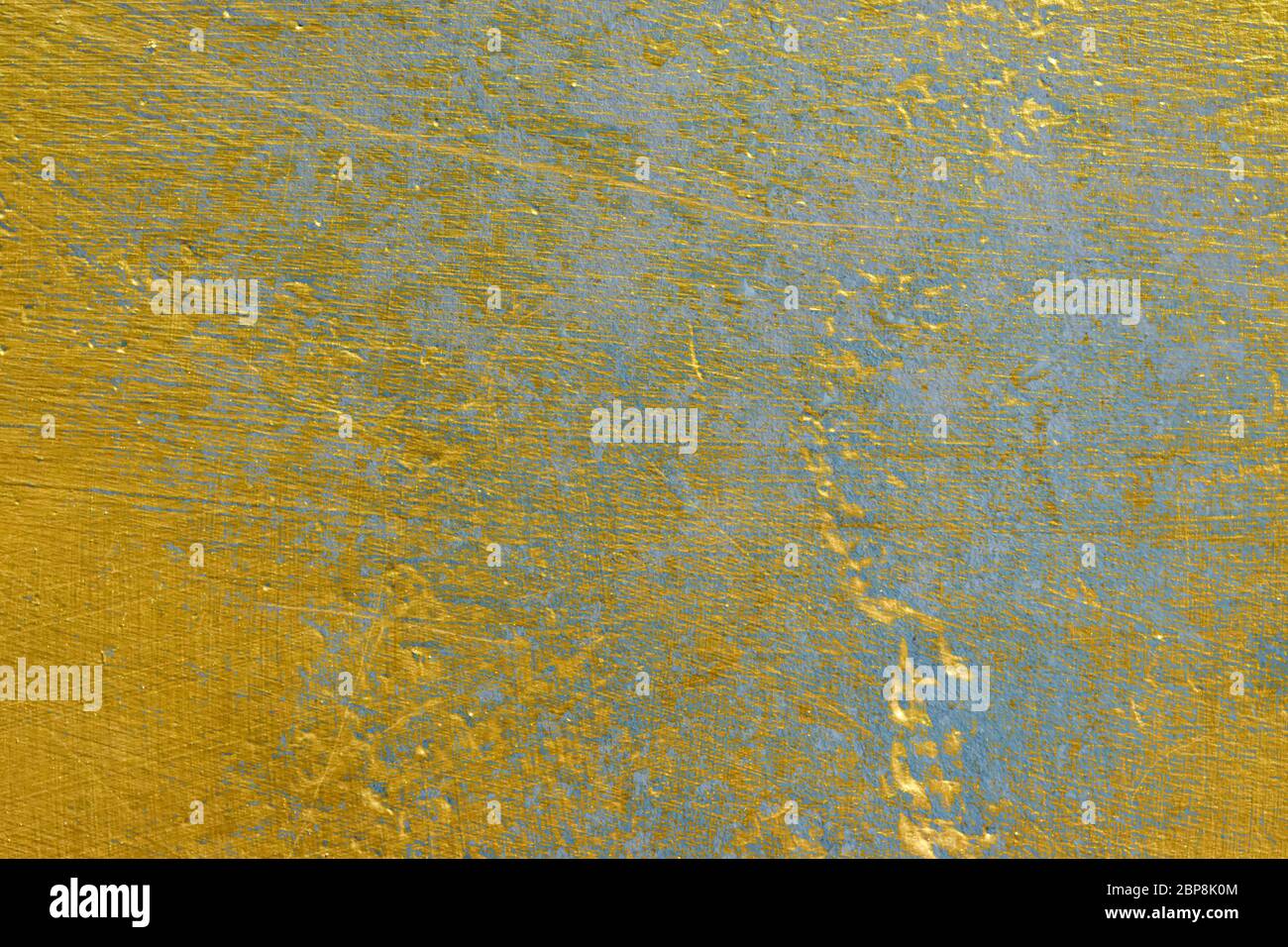 Abstrait doré désordonné mur texturé. Fond doré vintage grunge. Banque D'Images
