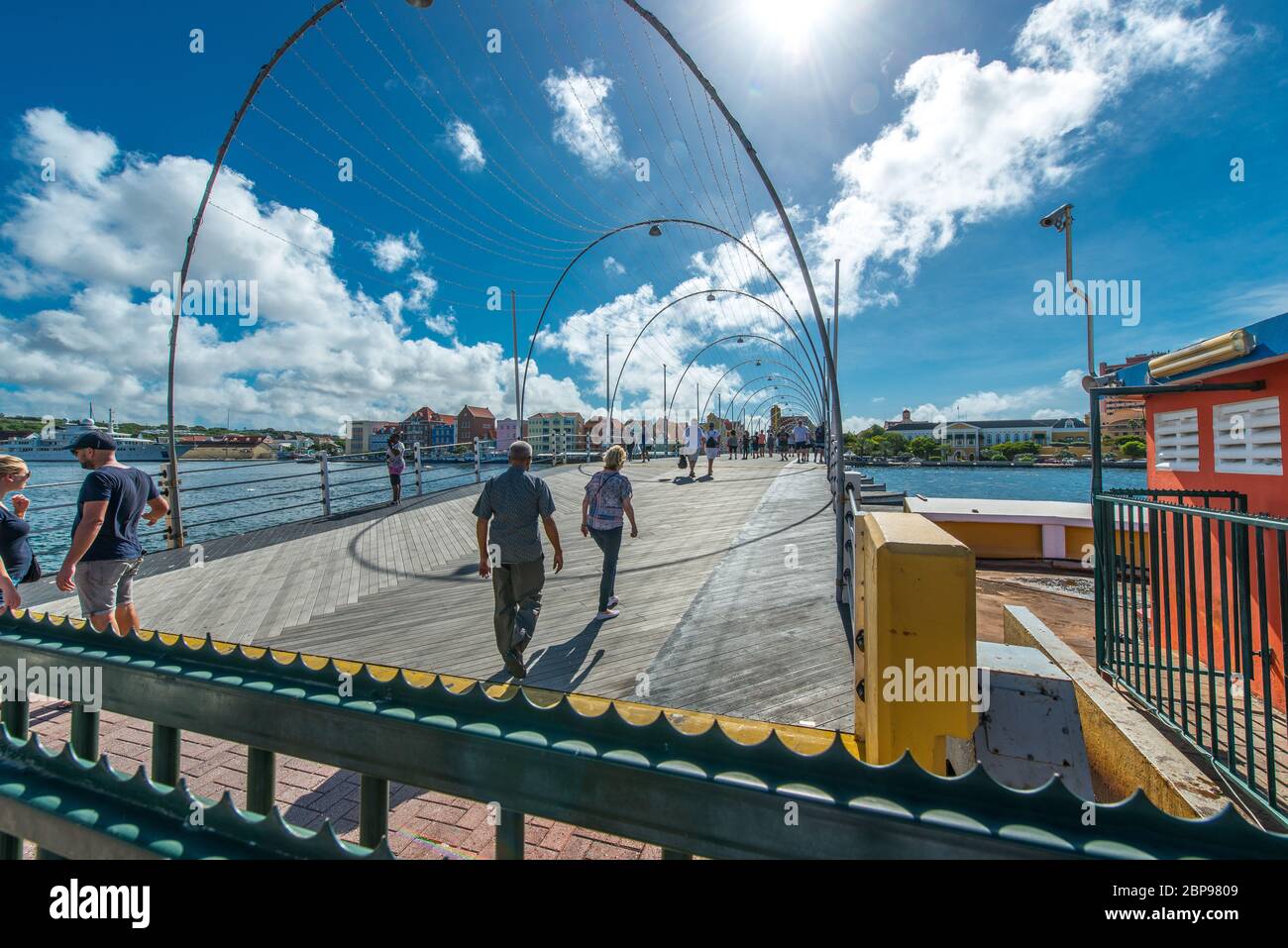 Emma Bridge à Willemstadt sur Curaçao Banque D'Images
