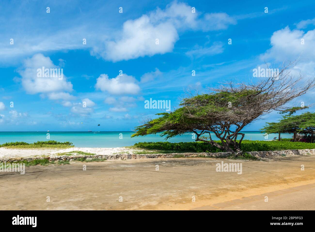 Strand auf Auba in der Karibik Banque D'Images