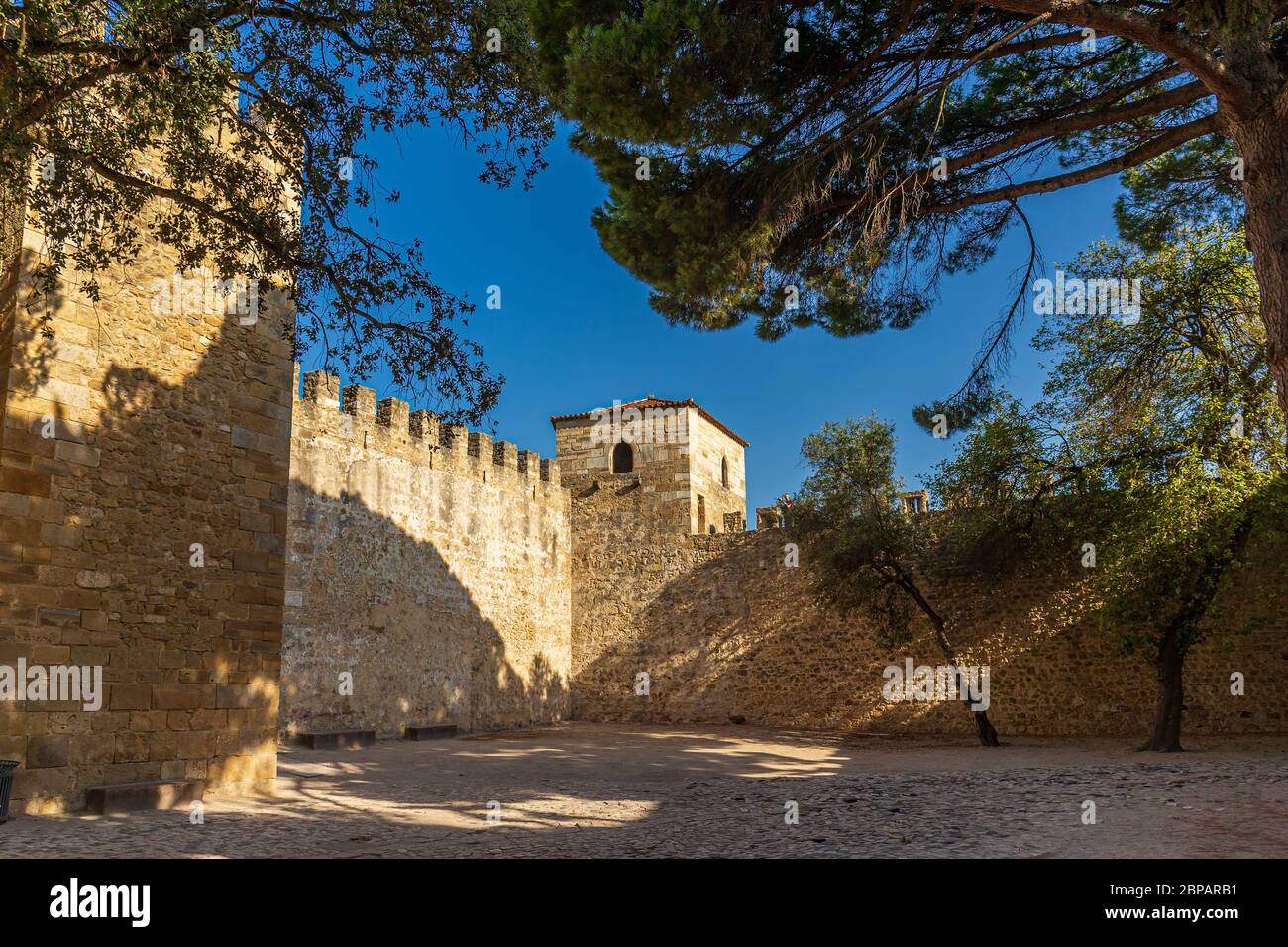 Château de Saint George à Lisbonne, Portugal Banque D'Images