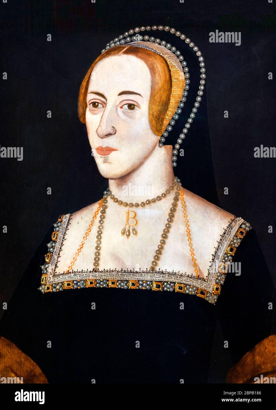 Anne Boleyn, deuxième femme du roi Henri VIII d'Angleterre, par un artiste inconnu c.1597-1618 Banque D'Images