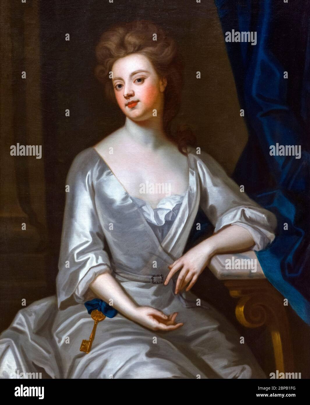 Sarah Churchill, portrait d'après Sir Godfrey Kneller, huile sur toile, vers 1700. Sarah Churchill (née Jenyns ou Jennings : 1660-1744) était la duchesse de Marlborough et une amie intime de la reine Anne de Grande-Bretagne. Banque D'Images