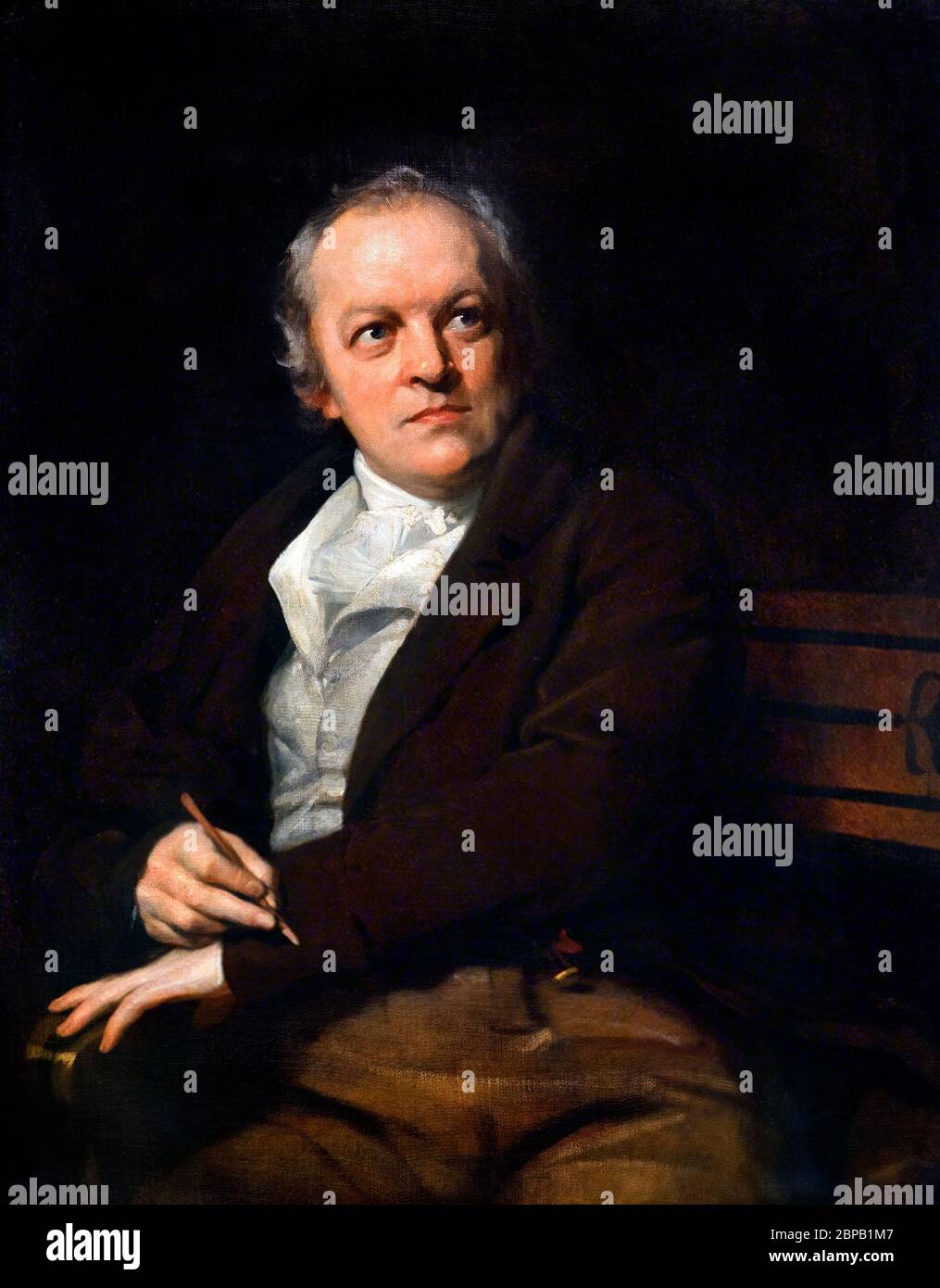 William Blake (1757–1827), portrait de Thomas Phillips, huile sur toile, 1807. Banque D'Images