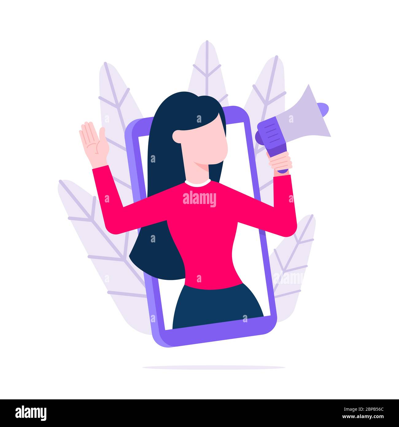 Recommandez un ami concept d'illustration vectorielle de style plat. Illustration de Vecteur