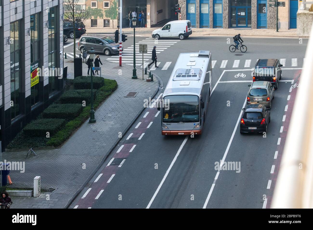 Transport urbain et infrastructure. Bruxelles, Belgique - 02 mars 2011 Banque D'Images