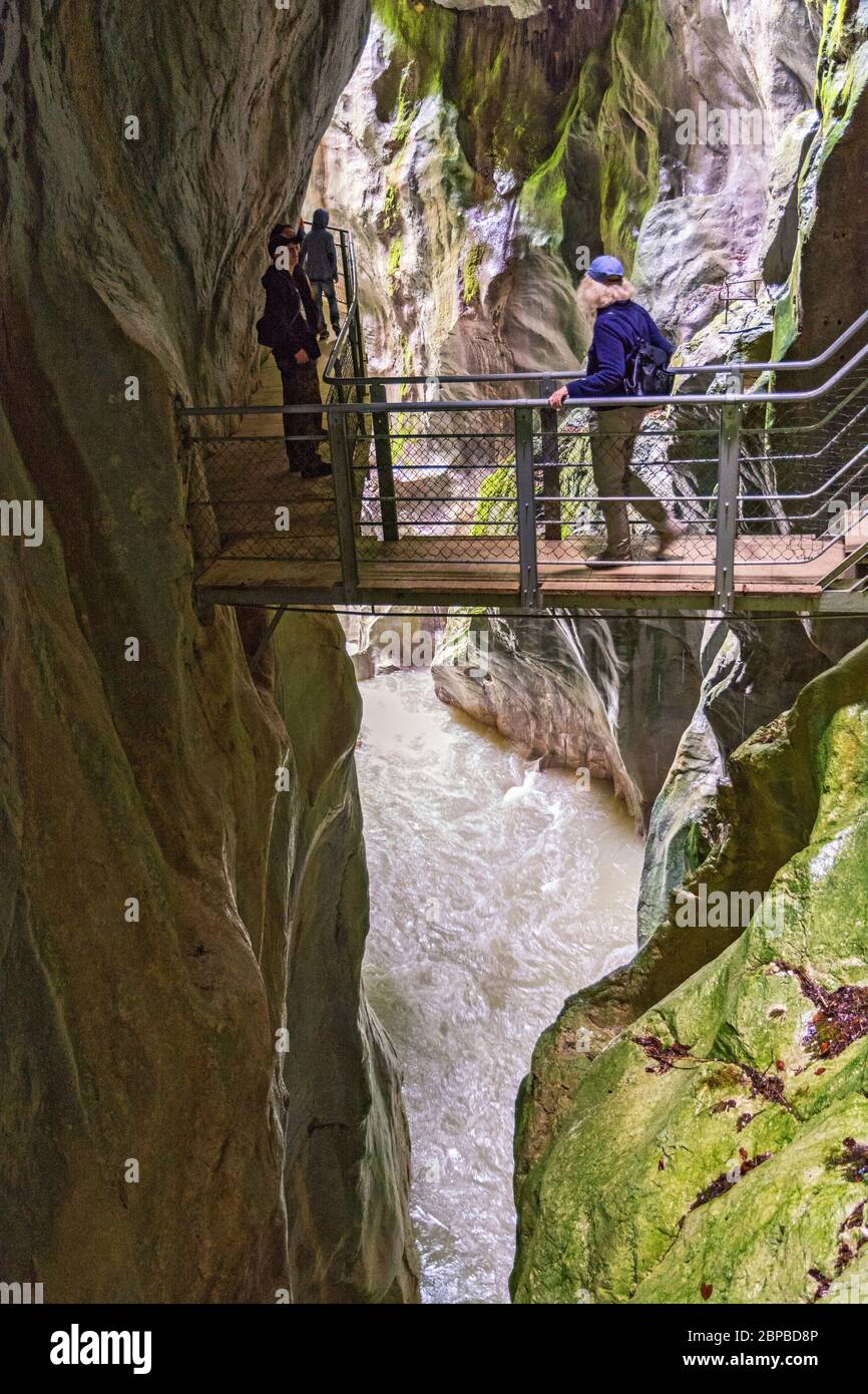 France, route des grandes Alpes, les Gorges du Pont du Diable Banque D'Images