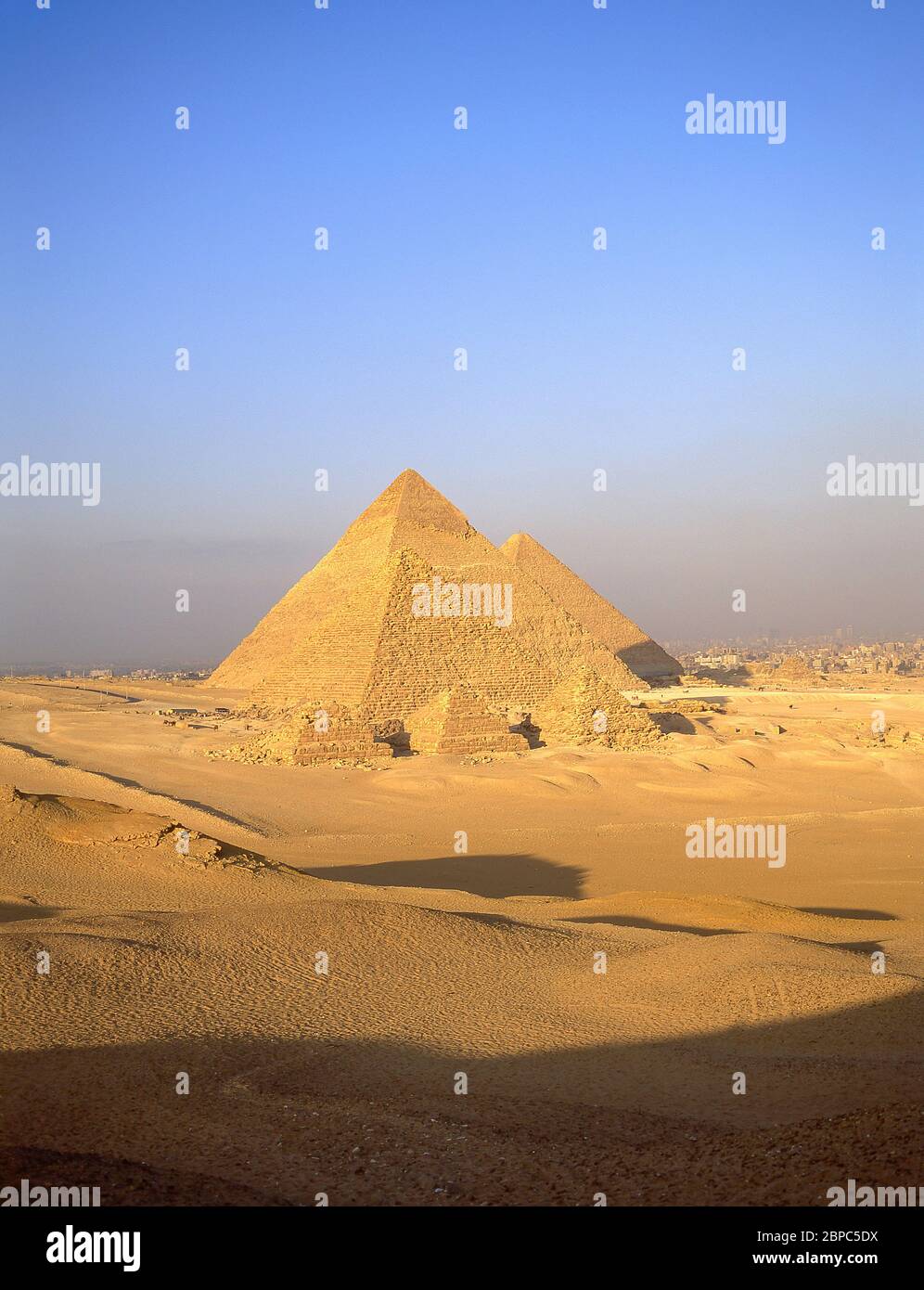Les grandes pyramides de Gizeh, Gizeh, Govergate de Gizeh, République d'Égypte Banque D'Images