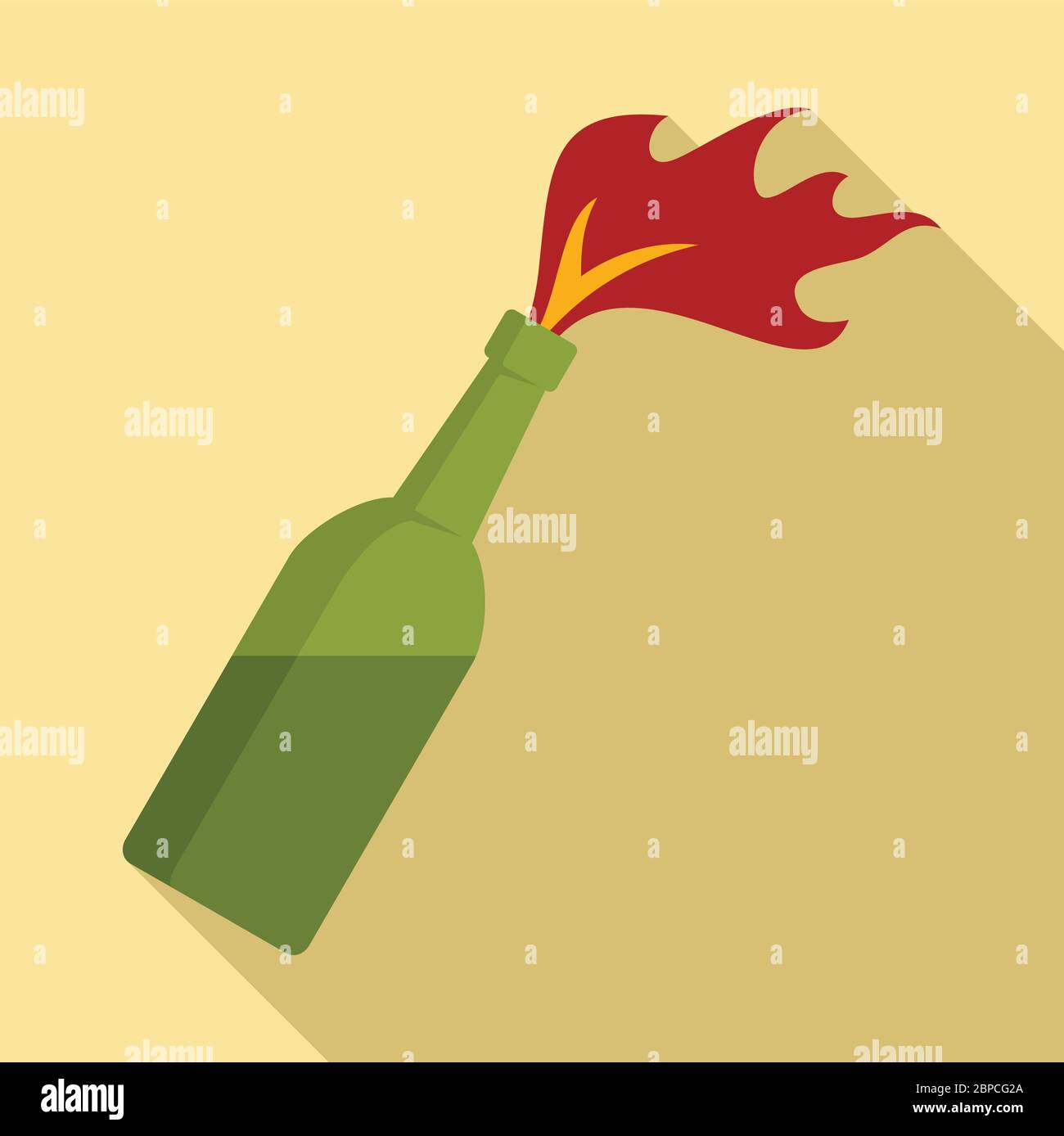 Icône cocktail Molotov. Illustration plate de l'icône de vecteur de cocktail molotov pour la conception de sites Web Illustration de Vecteur