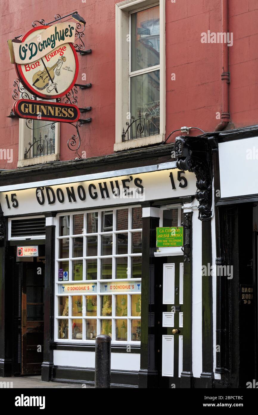 O'Donoghue's Pub, Merrion Row, Dublin City, Comté de Dublin, Irlande Banque D'Images