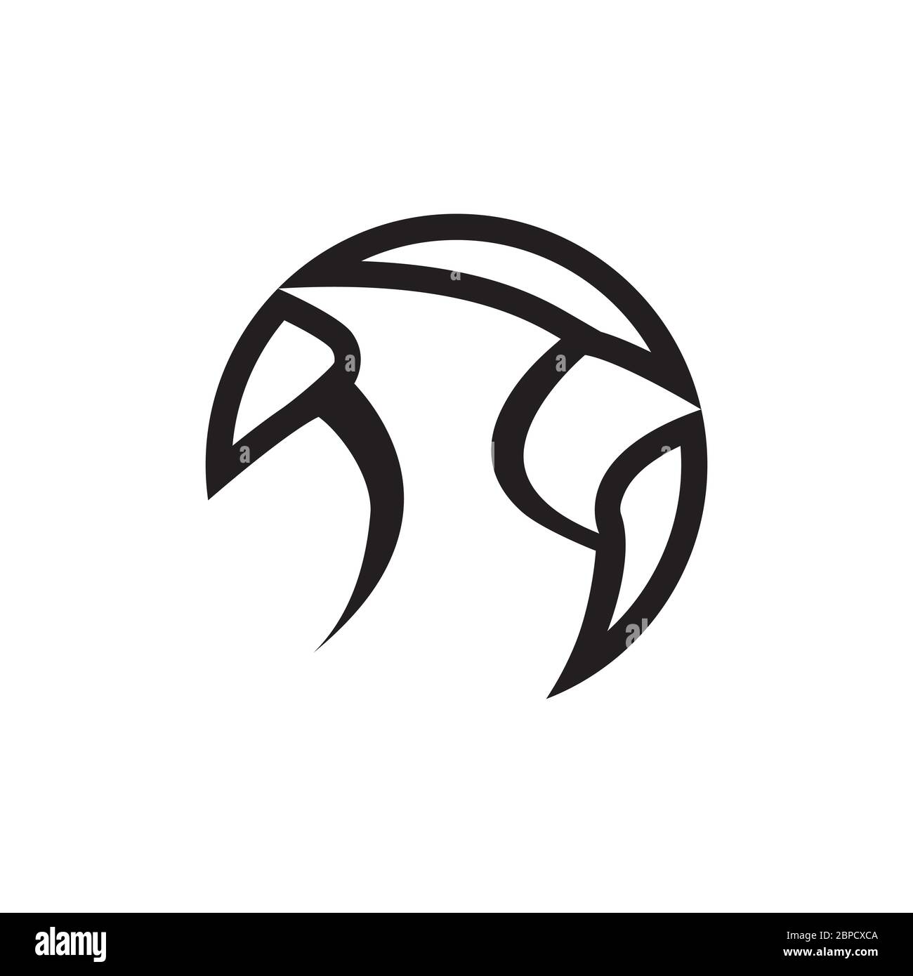 lignes symbole de cardinal d'oiseau vecteur sur fond blanc Illustration de Vecteur