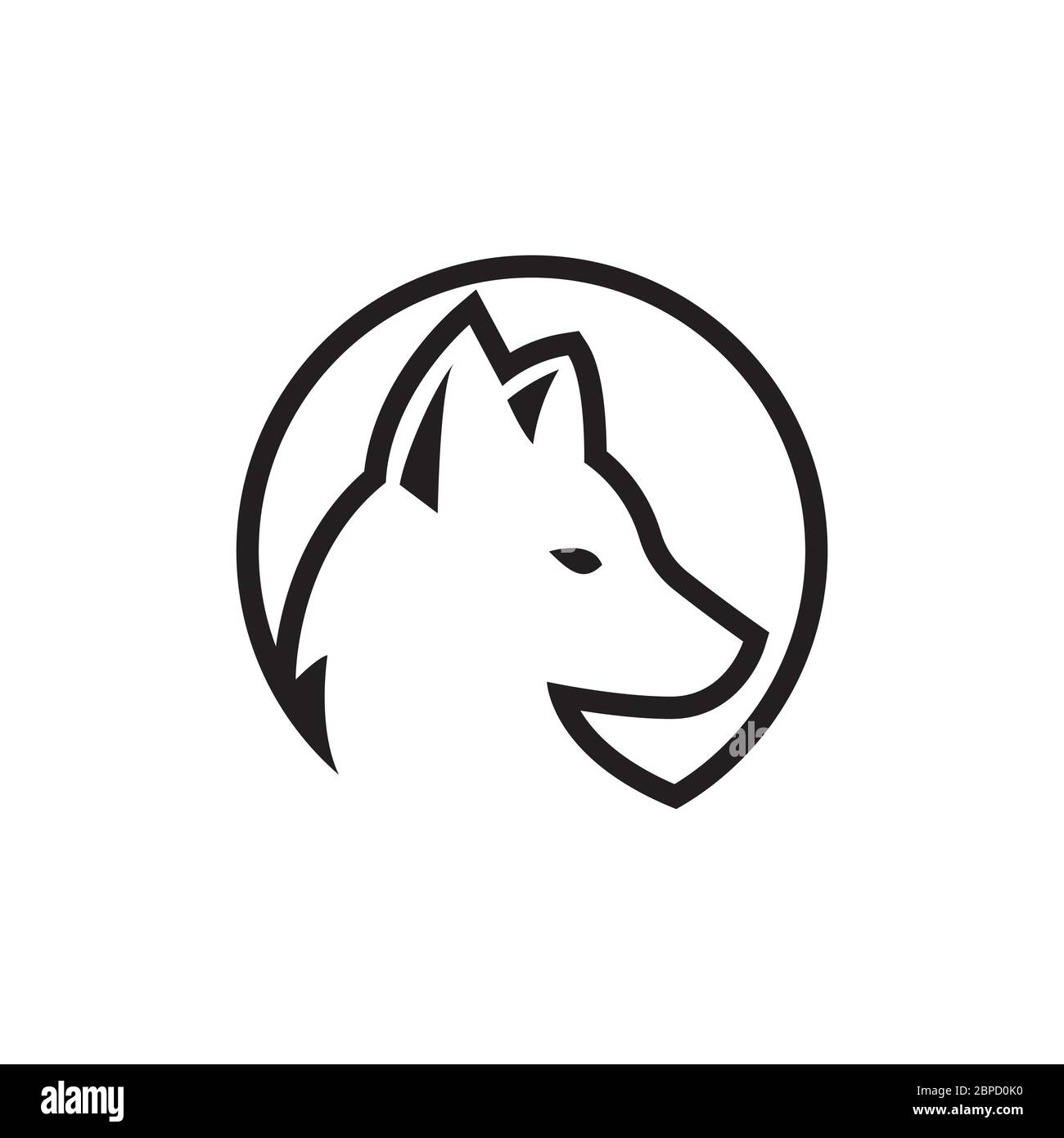vecteur de symbole d'icône de renard à ligne simple sur fond blanc Illustration de Vecteur