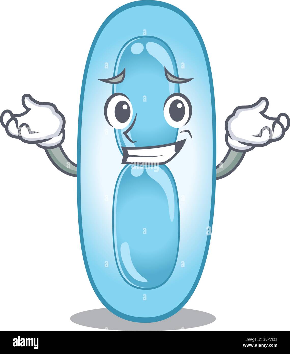 Une jolie photo de la caricature de klebsiella pneumoniae Illustration de Vecteur