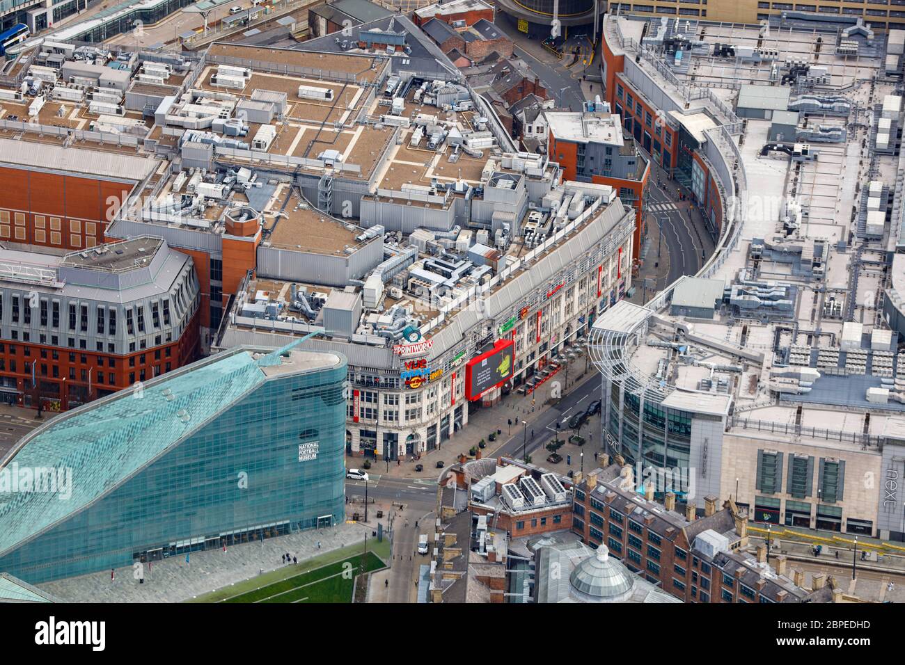 Musée Manchester Printworks & National football Banque D'Images