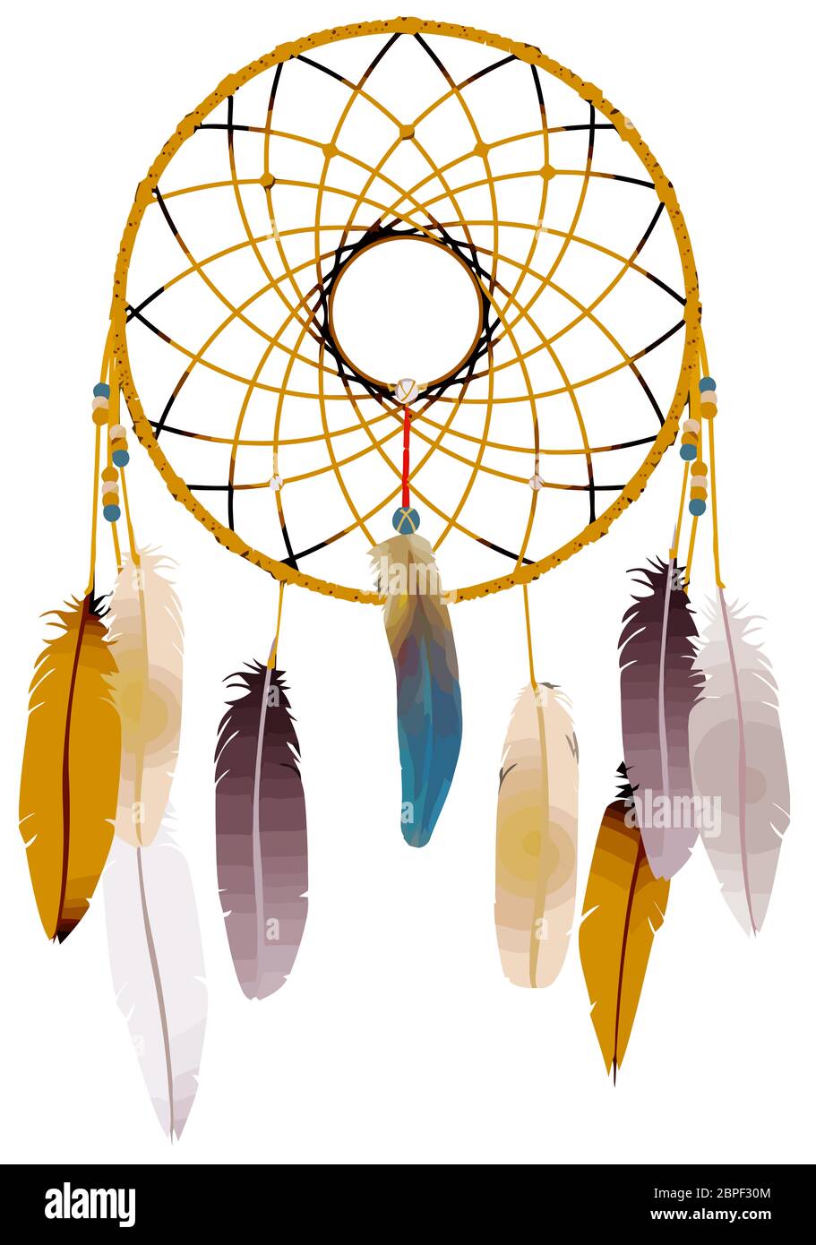 Dreamcatcher Native American Indian culture tribale illustration mystère Banque D'Images