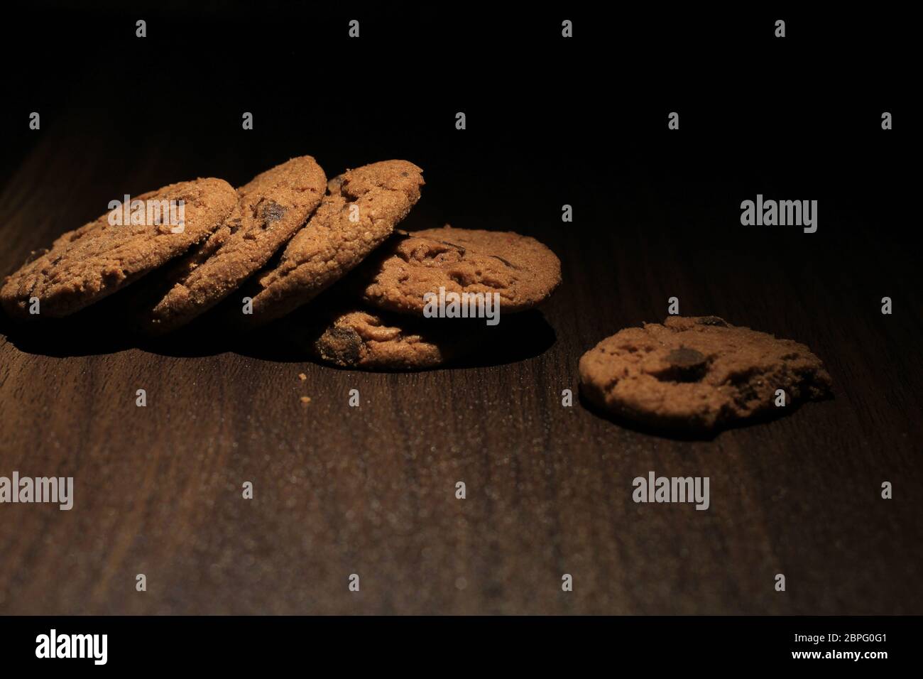 Biscuits aux pépites de chocolat Banque D'Images