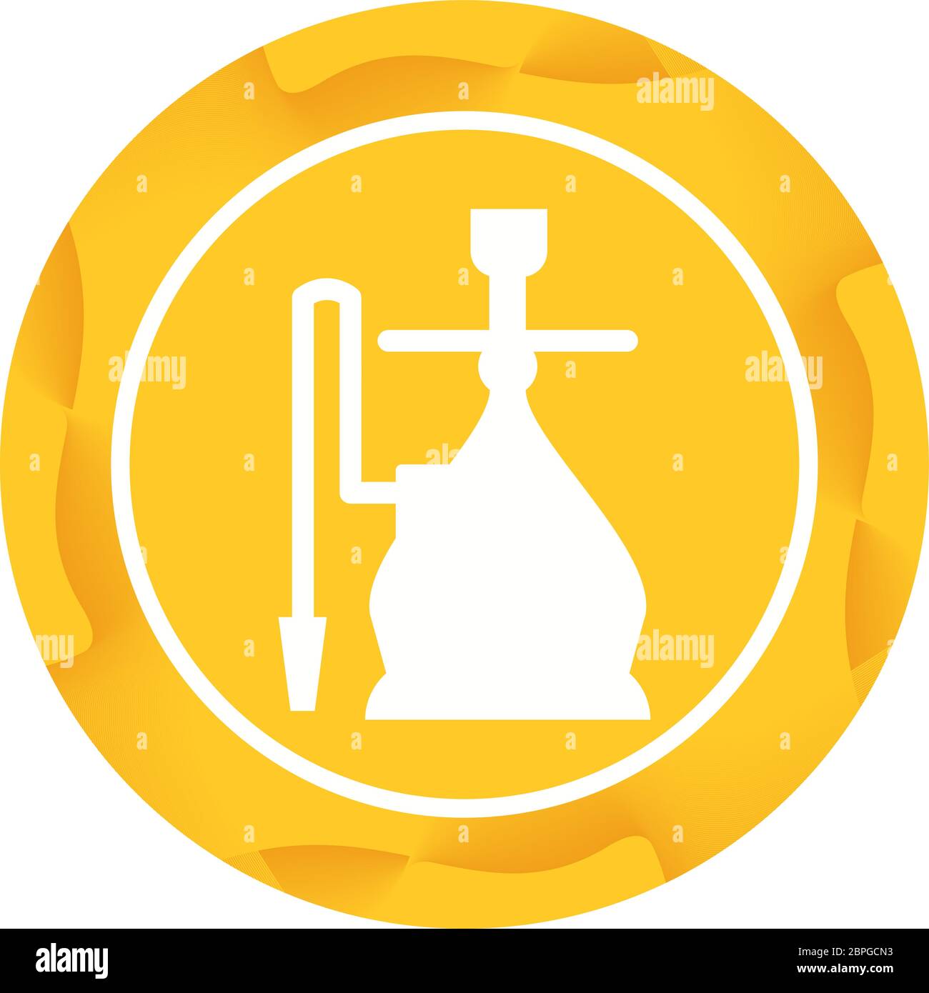 Magnifique icône Hookah Glyph Vector Illustration de Vecteur