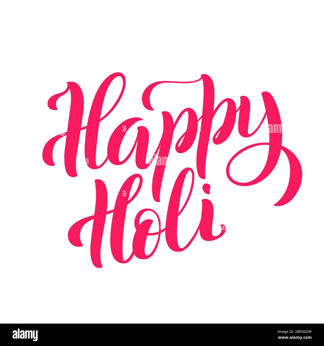 Bon Holi. Modèle pour affiche avec lettrage à la main. Illustration vectorielle. Illustration de Vecteur