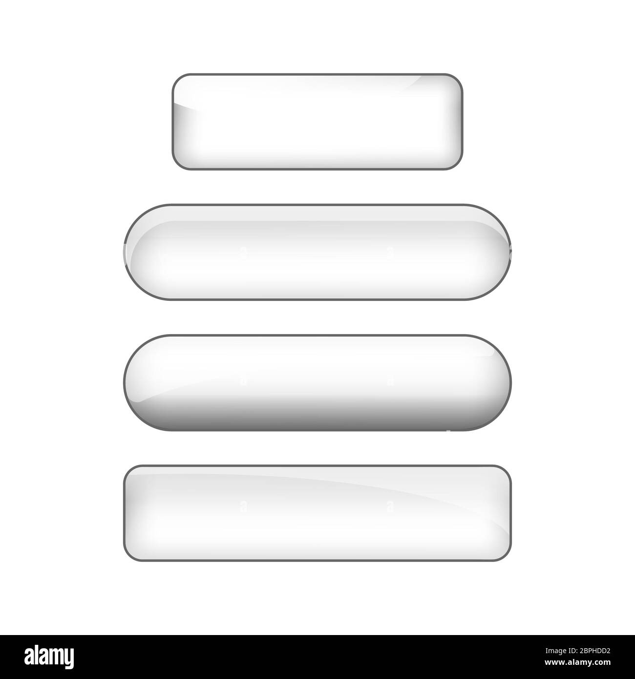 jeu de boutons de toile brillants - argent Banque D'Images