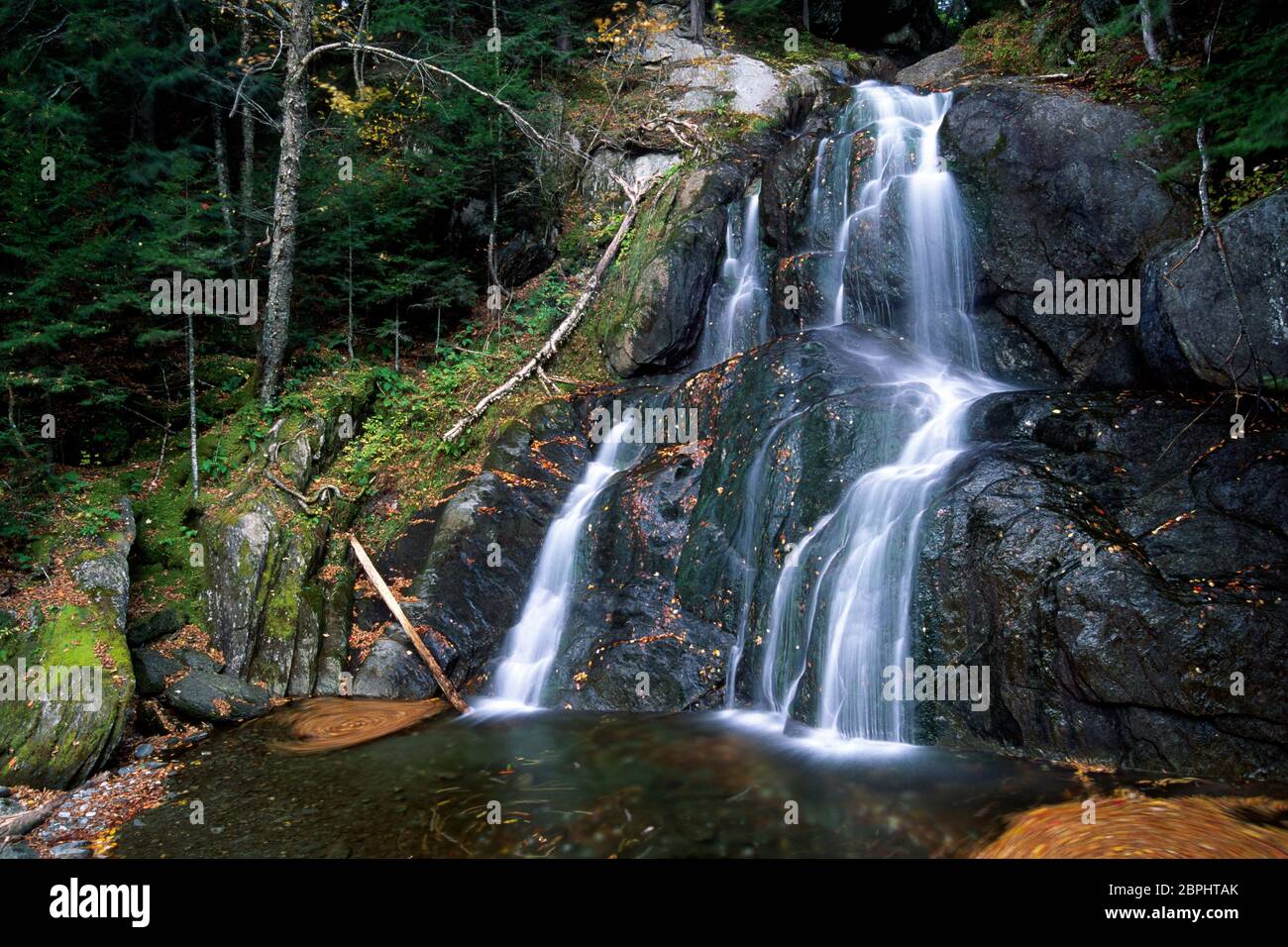 Moss Glen Falls, Green Mountain National Forest, Vermont Banque D'Images