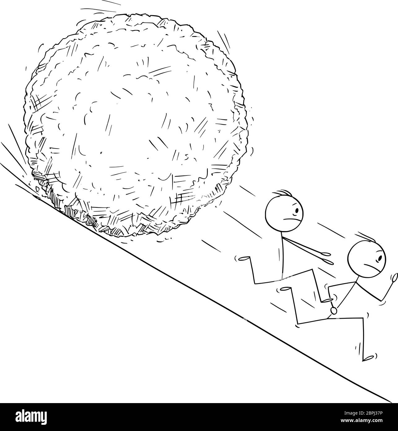 Dessin vectoriel de bâton de dessin dessin illustration conceptuelle d'un groupe d'hommes ou d'hommes d'affaires stressés s'éloignant de bloc roulant en bas de la colline. Concept financier, social ou politique. Illustration de Vecteur Dessin vectoriel de bâton de dessin dessin illustration conceptuelle d'un groupe d'hommes ou d'hommes d'affaires stressés s'éloignant de bloc roulant en bas de la colline. Concept financier, social ou politique. Illustration de Vecteur